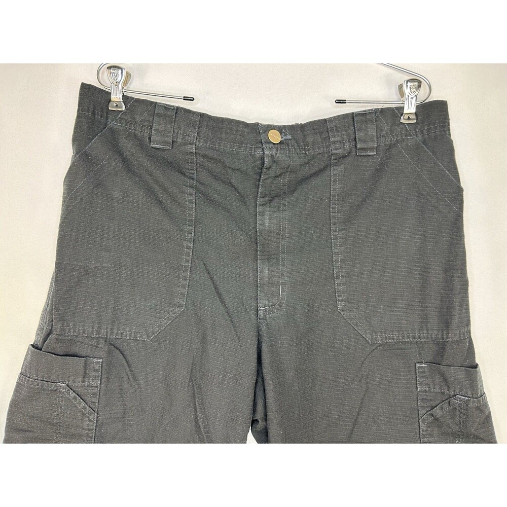 Carhartt Men's Ripstop Multi-Cargo Scrub Pants Black Size Large C54108 - Picture 2 of 8